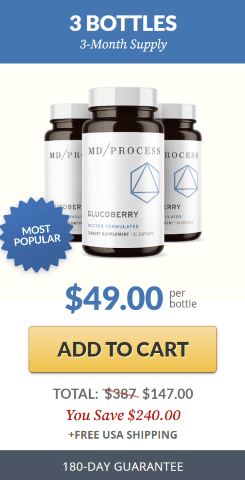 GlucoBerry 3 bottles