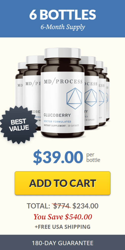 GlucoBerry 6 bottles